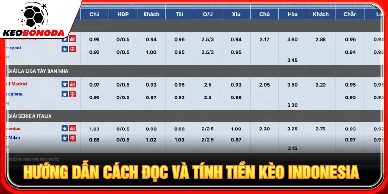 Mỗi tỷ lệ odds sẽ có công thức tính tiền thắng thua rõ ràng